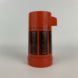 Vintage Aladdin Temp-Rite Red Greek Key Thermos Half Pint Nashville TN
